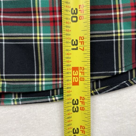 Lands' End Mens Button Down Long Sleeve Black Windowpane Plaid- M/T (15-15 1/2) - Picture 6 of 12